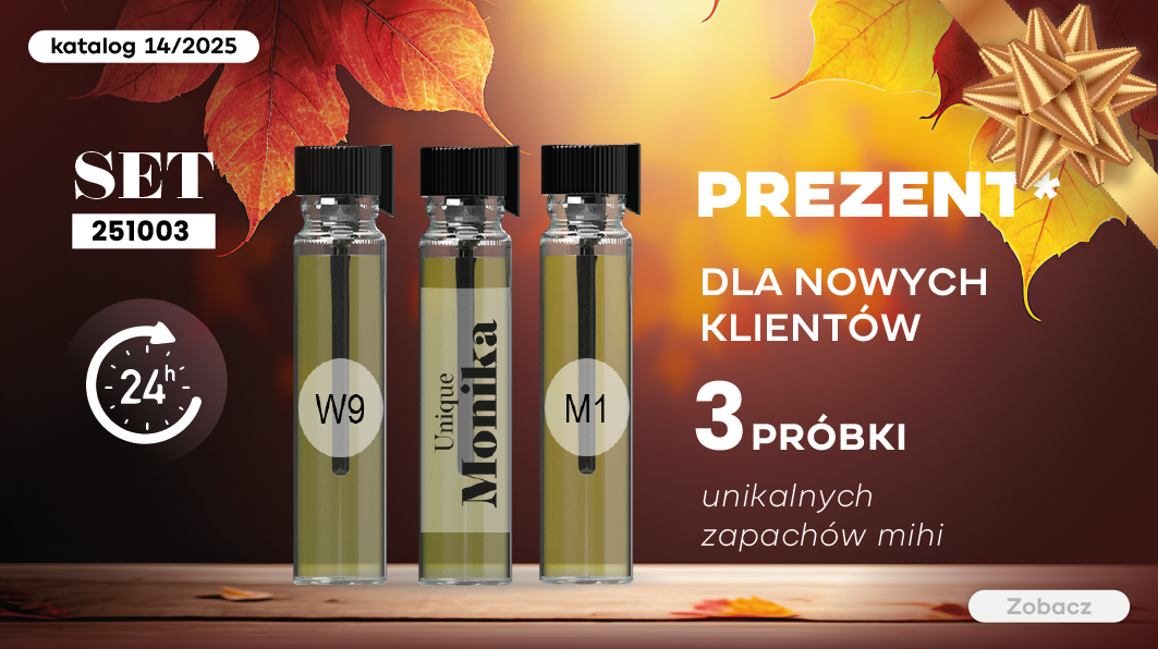 Super Bonus dla Nowych Klientów w okresie 14/2025! Testery 3 ekskluzywnych zapachów mihi!